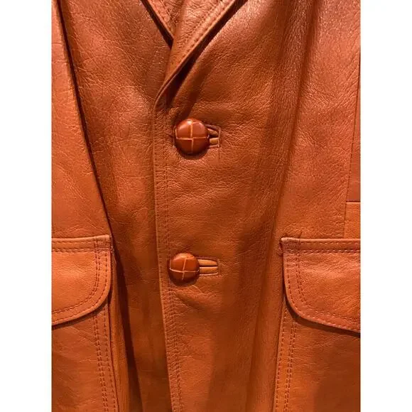 Tony Lama Vintage Leather Mens Jacket Size 40 - Picture 5 of 8